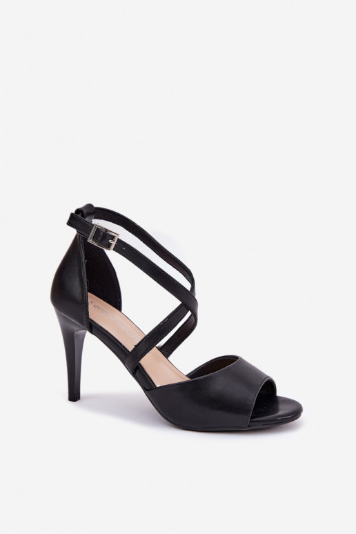 sandalias de moda con tacones finos de color negro Loressa sandalias de moda con tacones finos de color negro Loressa