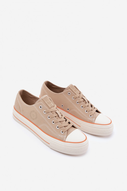 Zapatos casuales de hombre con una plataforma Big Star RR174323 beige