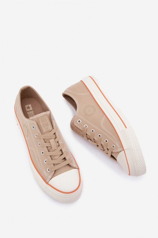 Zapatos casuales de hombre con una plataforma Big Star RR174323 beige