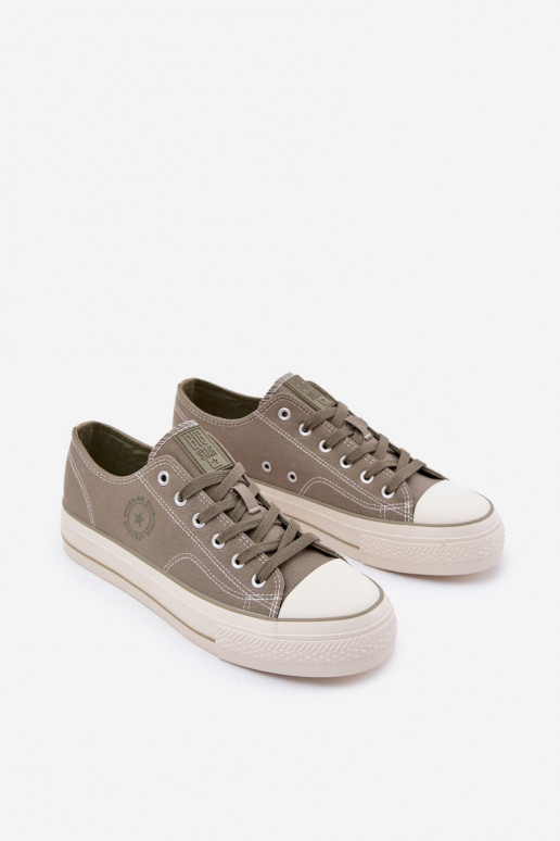 Zapatos casuales de hombre con una plataforma Big Star RR174325 color verde