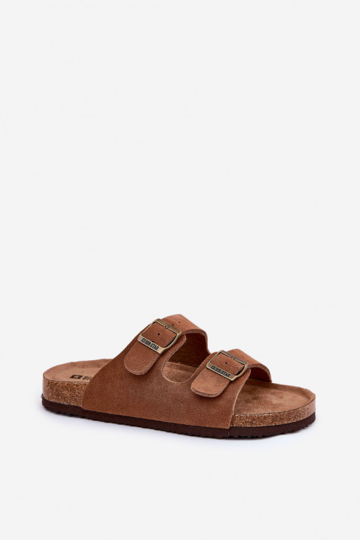 Zapatillas de ante para mujer. con hebillas Big Star RR274A394 color marrón