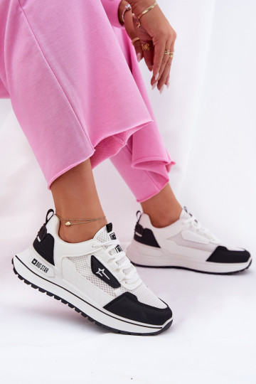 zapatillas Femenino con una plataforma Big Star RR274A223 HI-POLY SYSTEM Blanco-de color negro