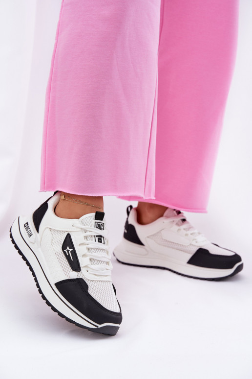 zapatillas Femenino con una plataforma Big Star RR274A223 HI-POLY SYSTEM Blanco-de color negro