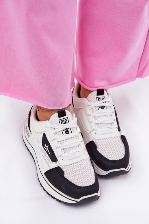 zapatillas Femenino con una plataforma Big Star RR274A223 HI-POLY SYSTEM Blanco-de color negro
