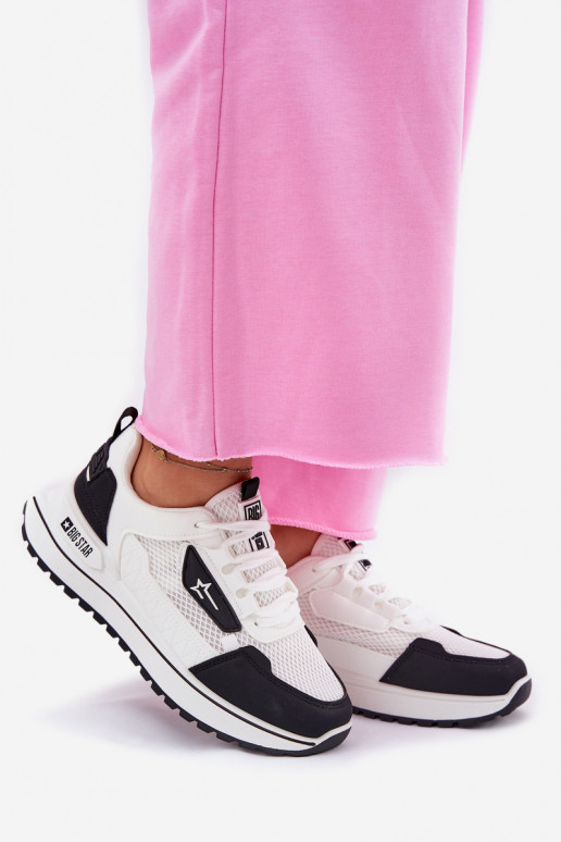 zapatillas Femenino con una plataforma Big Star RR274A223 HI-POLY SYSTEM Blanco-de color negro