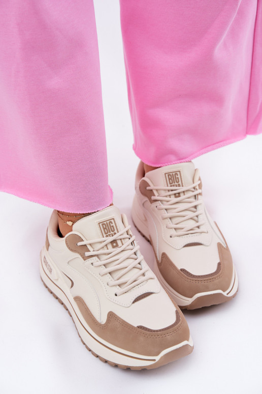 Zapatillas modelo zapatos. Femenino Big Star RR274A216 HI-POLY SYSTEM beige Zapatillas modelo zapatos. Femenino Big Star RR274A216 HI-POLY SYSTEM beige