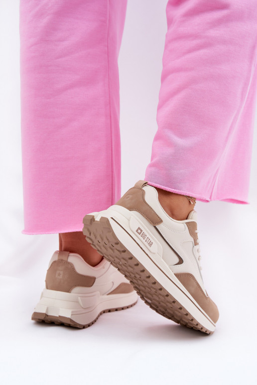 Zapatillas modelo zapatos. Femenino Big Star RR274A216 HI-POLY SYSTEM beige Zapatillas modelo zapatos. Femenino Big Star RR274A216 HI-POLY SYSTEM beige