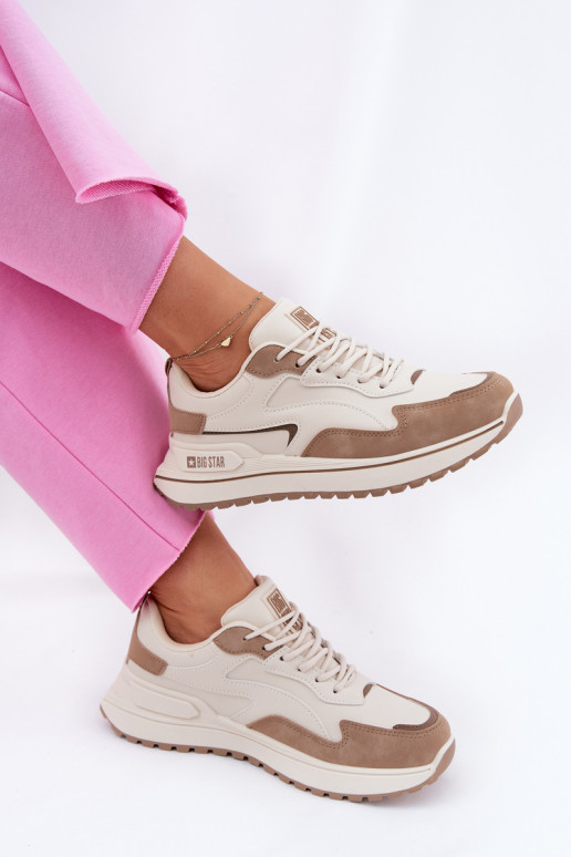 Zapatillas modelo zapatos. Femenino Big Star RR274A216 HI-POLY SYSTEM beige Zapatillas modelo zapatos. Femenino Big Star RR274A216 HI-POLY SYSTEM beige
