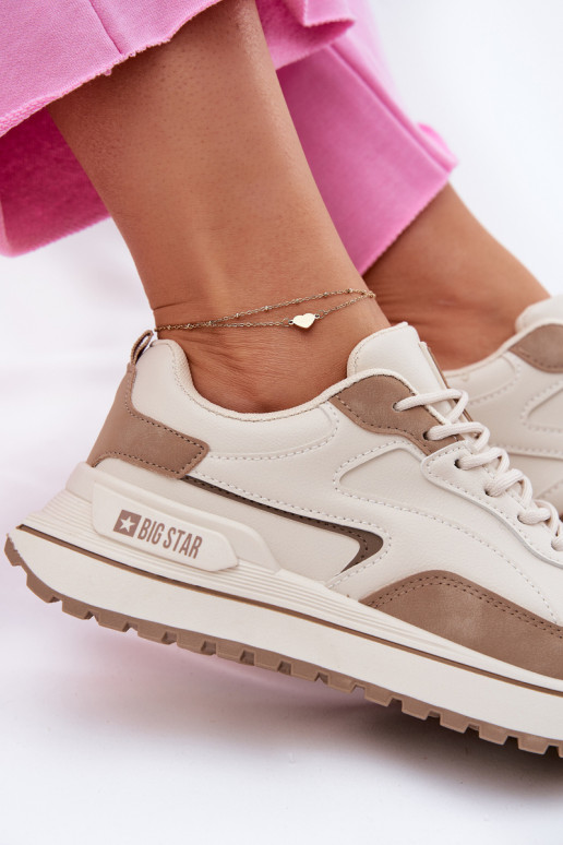 Zapatillas modelo zapatos. Femenino Big Star RR274A216 HI-POLY SYSTEM beige Zapatillas modelo zapatos. Femenino Big Star RR274A216 HI-POLY SYSTEM beige