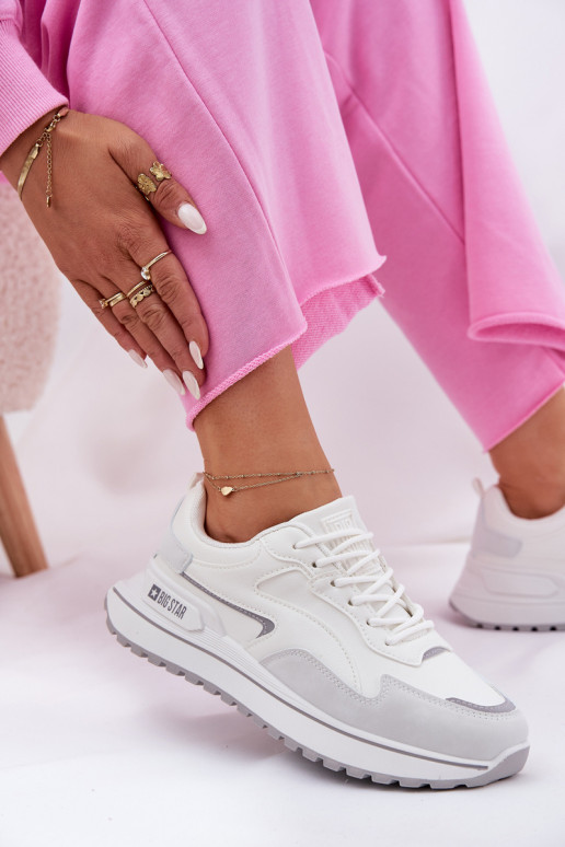 Zapatillas modelo zapatos. Femenino Big Star RR274A213 HI-POLY SYSTEM el color blanco Zapatillas modelo zapatos. Femenino Big Star RR274A213 HI-POLY SYSTEM el color blanco