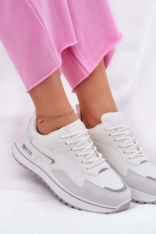 Zapatillas modelo zapatos. Femenino Big Star RR274A213 HI-POLY SYSTEM el color blanco Zapatillas modelo zapatos. Femenino Big Star RR274A213 HI-POLY SYSTEM el color blanco