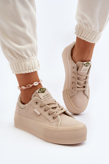 Zapatos de ocio con una plataforma Lee Cooper LCEN-24-31-2181 beige
