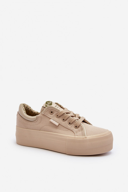 Zapatos de ocio con una plataforma Lee Cooper LCEN-24-31-2181 beige