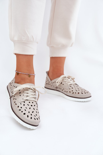 zapatos Piel Femenino S.Barski LR51-610 beige