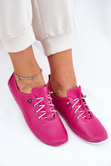 Zapatos de mujer de cuero color rosa Artiker 54C0830