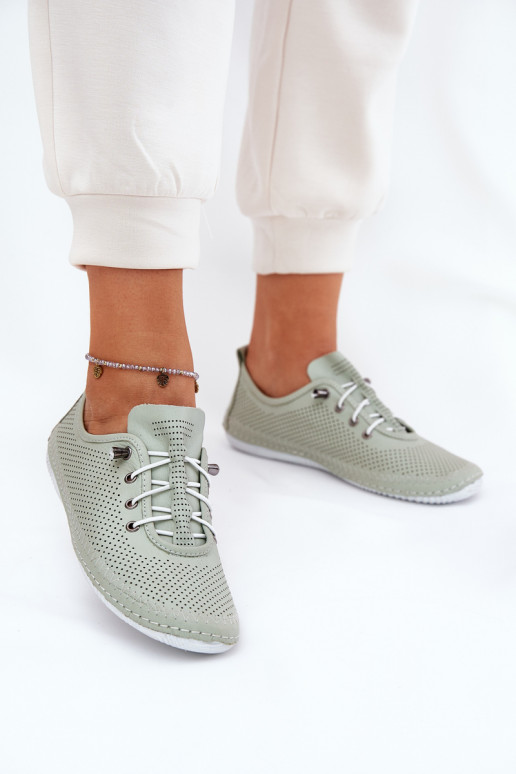 zapatos Femenino Hecho de cuero natural Artiker 54C0833 verde claro zapatos Femenino Hecho de cuero natural Artiker 54C0833 verde claro