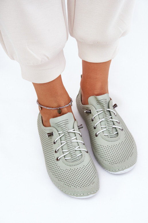 zapatos Femenino Hecho de cuero natural Artiker 54C0833 verde claro zapatos Femenino Hecho de cuero natural Artiker 54C0833 verde claro