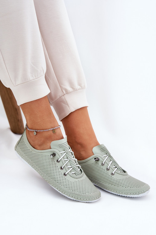 zapatos Femenino Hecho de cuero natural Artiker 54C0833 verde claro