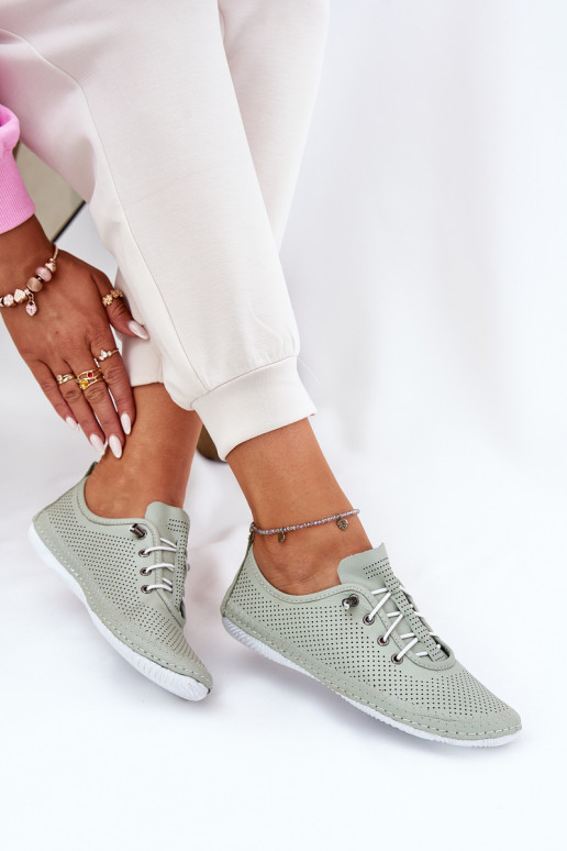 zapatos Femenino Hecho de cuero natural Artiker 54C0833 verde claro zapatos Femenino Hecho de cuero natural Artiker 54C0833 verde claro