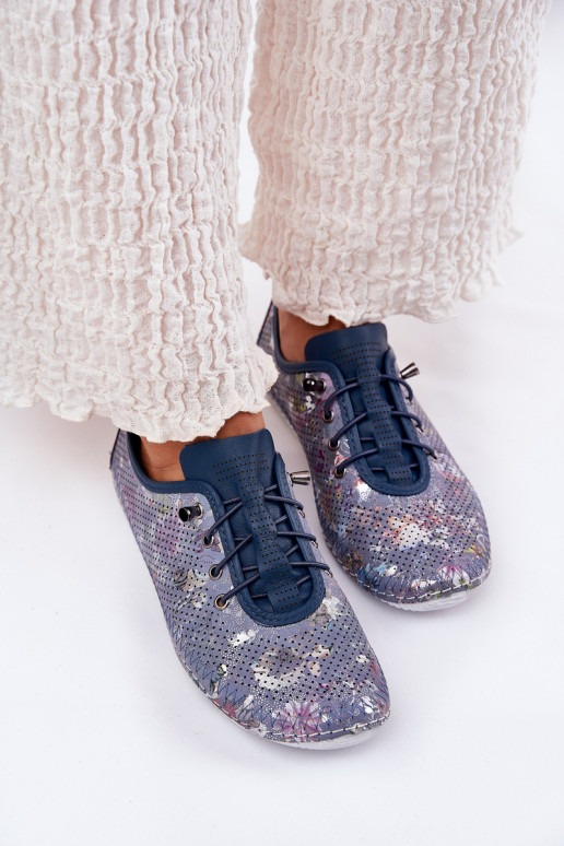 zapatos Femenino Hecho de cuero natural Estampado Artiker 56C2691 color azul