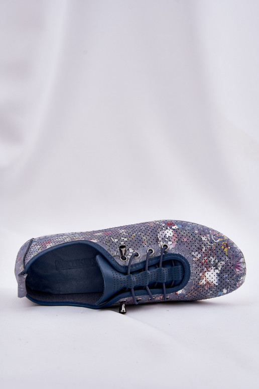 zapatos Femenino Hecho de cuero natural Estampado Artiker 56C2691 color azul