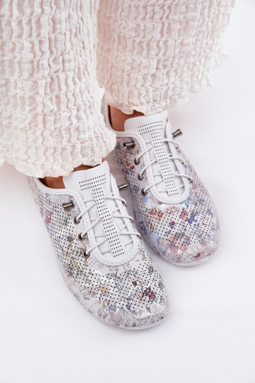 zapatos Femenino Hecho de cuero natural Estampado Artiker 56C2688 el color blanco