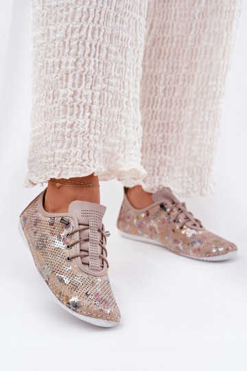 zapatos Femenino Hecho de cuero natural Estampado Artiker 56C2689 beige