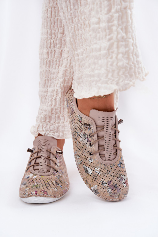 zapatos Femenino Hecho de cuero natural Estampado Artiker 56C2689 beige zapatos Femenino Hecho de cuero natural Estampado Artiker 56C2689 beige