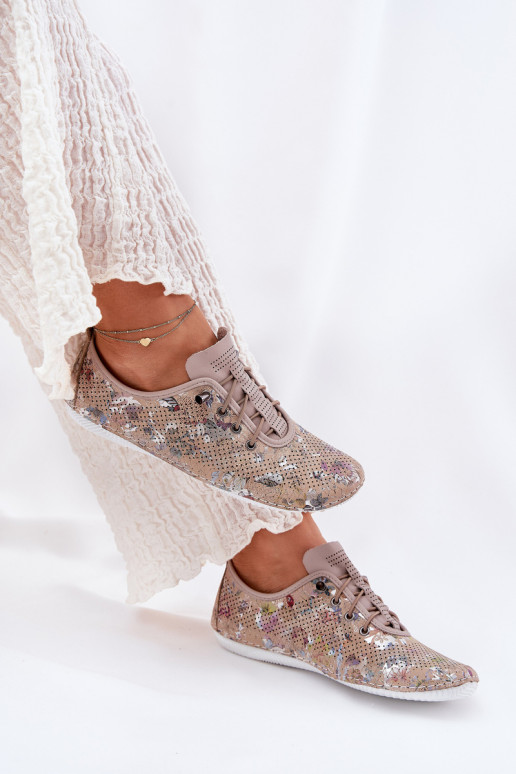 zapatos Femenino Hecho de cuero natural Estampado Artiker 56C2689 beige zapatos Femenino Hecho de cuero natural Estampado Artiker 56C2689 beige