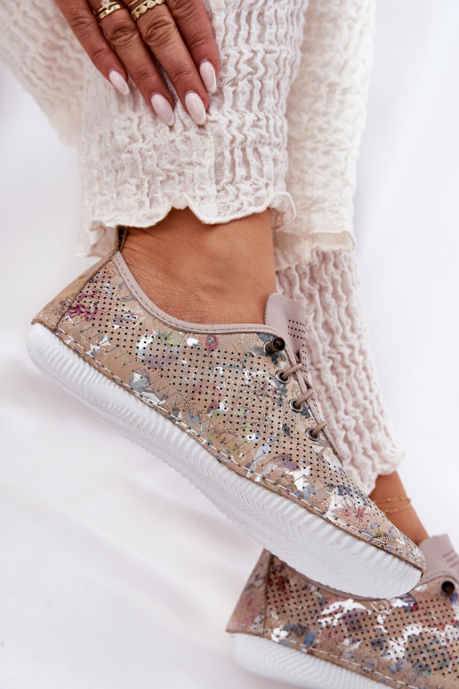 zapatos Femenino Hecho de cuero natural Estampado Artiker 56C2689 beige zapatos Femenino Hecho de cuero natural Estampado Artiker 56C2689 beige