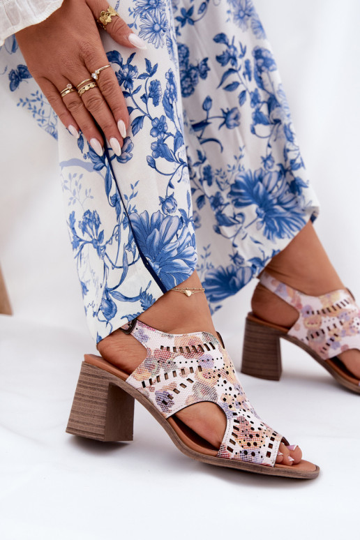 con elementos calados Sandalias de tacón alto para mujer. Colores diferentes Tosine