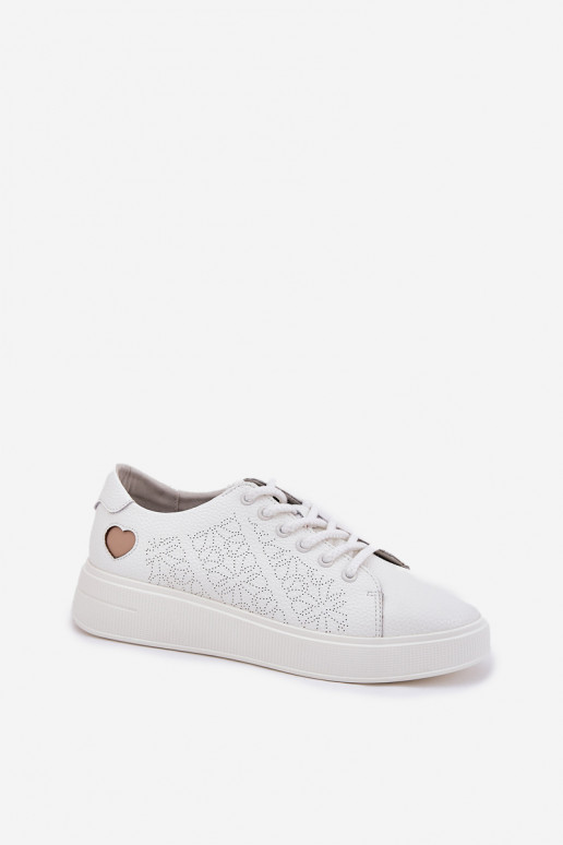 Piel Zapatillas modelo zapatos. Femenino con una plataforma Vinceza 88018 el color blanco Piel Zapatillas modelo zapatos. Femenino con una plataforma Vinceza 88018 el color blanco