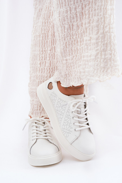 Piel Zapatillas modelo zapatos. Femenino con una plataforma Vinceza 88018 el color blanco Piel Zapatillas modelo zapatos. Femenino con una plataforma Vinceza 88018 el color blanco