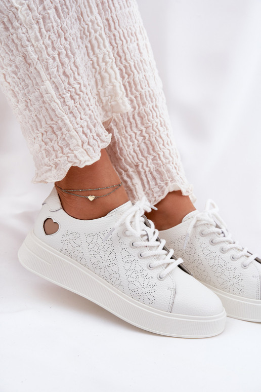 Piel Zapatillas modelo zapatos. Femenino con una plataforma Vinceza 88018 el color blanco Piel Zapatillas modelo zapatos. Femenino con una plataforma Vinceza 88018 el color blanco