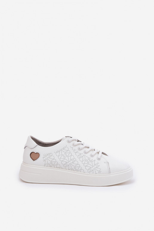 Piel Zapatillas modelo zapatos. Femenino con una plataforma Vinceza 88018 el color blanco Piel Zapatillas modelo zapatos. Femenino con una plataforma Vinceza 88018 el color blanco