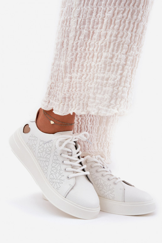 Piel Zapatillas modelo zapatos. Femenino con una plataforma Vinceza 88018 el color blanco Piel Zapatillas modelo zapatos. Femenino con una plataforma Vinceza 88018 el color blanco