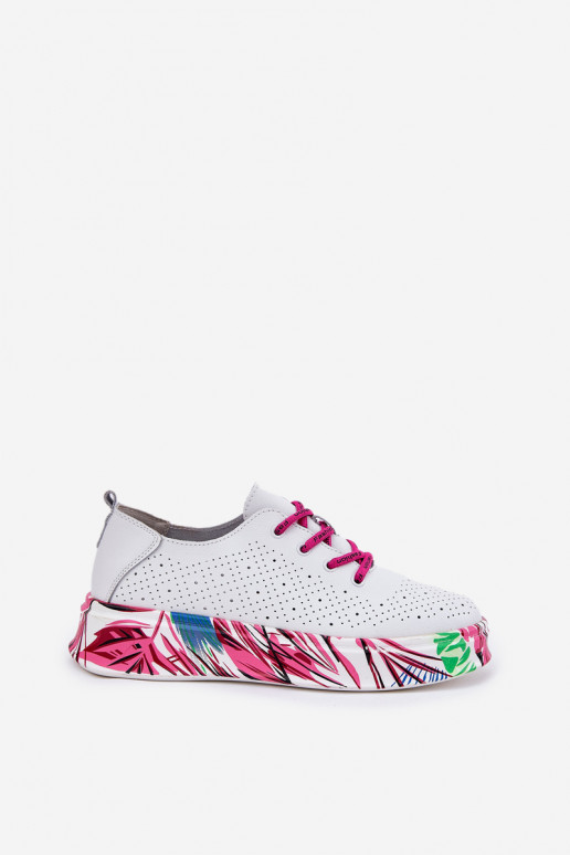 Piel Zapatillas modelo zapatos. Femenino Activado Estampadoj Platformie Vinceza 88017 el color blanco Piel Zapatillas modelo zapatos. Femenino Activado Estampadoj Platformie Vinceza 88017 el color blanco