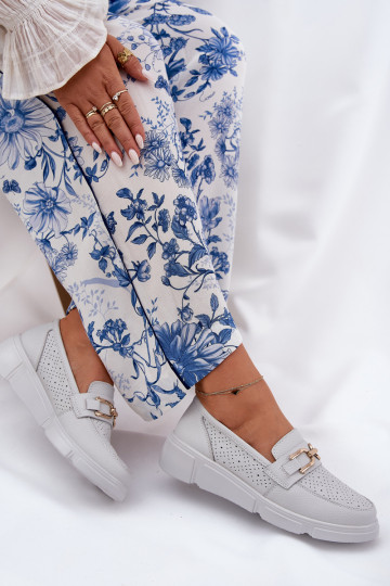 mocasines de mujer Piel Ze color doradom Detalem Vinceza 88007 color gris