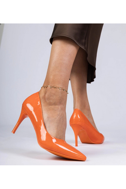 Zapatos de tacón naranjas para mujer...