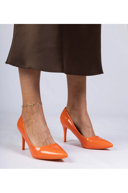 Zapatos de tacón naranjas para mujer...