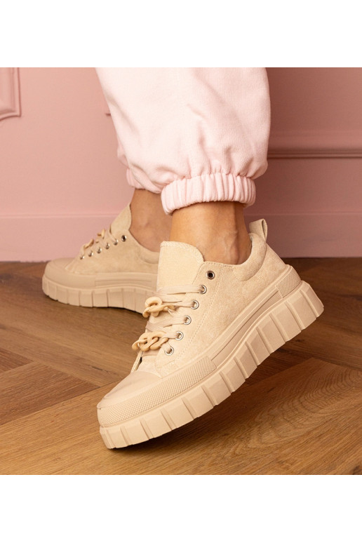 Zapatillas deportivas color arena...