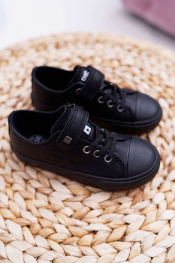 Zapatos de cuero casuales infantiles negros Big Star EE374034 2