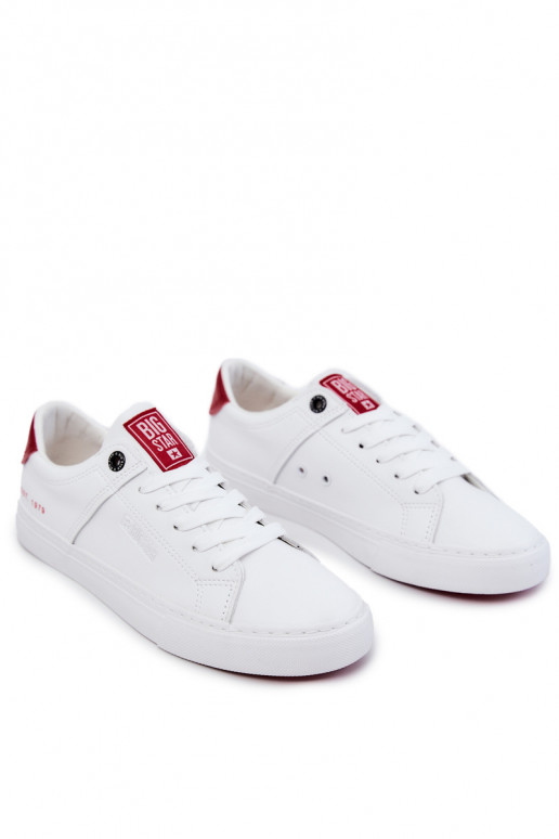 Piel Tiene quesculino Zapatillas Big Star JJ174106 Blanco-color rojo