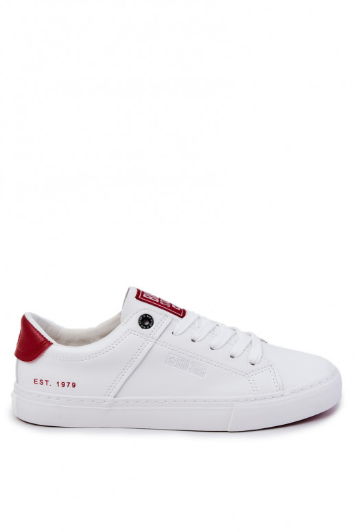 Piel Tiene quesculino Zapatillas Big Star JJ174106 Blanco-color rojo