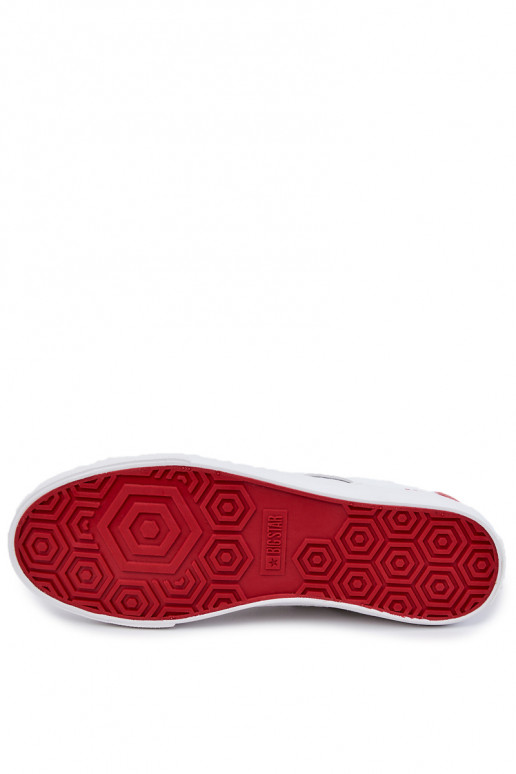 Piel Tiene quesculino Zapatillas Big Star JJ174106 Blanco-color rojo