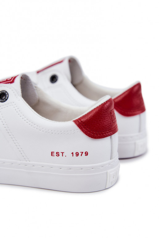 Piel Tiene quesculino Zapatillas Big Star JJ174106 Blanco-color rojo