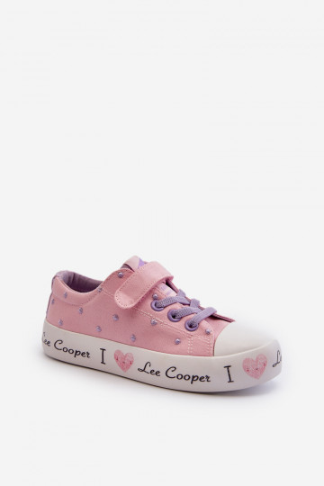 Zapatos casuales infantiles rosas Lee Cooper LCIN-24-02-2160