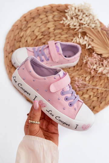 Zapatos casuales infantiles rosas Lee Cooper LCIN-24-02-2160 2