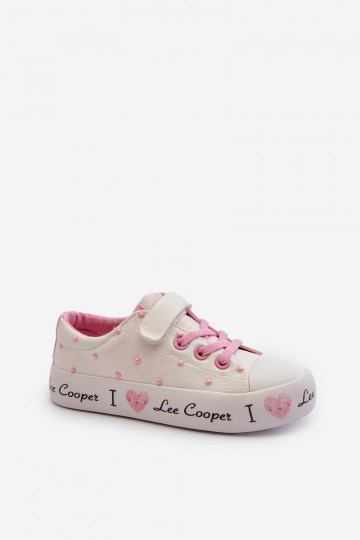 Zapatos casuales infantiles blancos Lee Cooper LCIN-24-02-2159