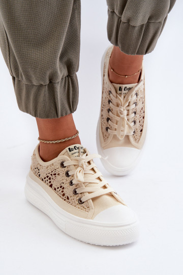 con motivos de encaje Zapatos de ocio Lee Cooper LCEN-23-44-1620 beige